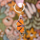 Monarch Butterfly Metal Keychain 2.5x1 in.