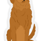 Clear Golden Retriever Dog Sticker 1.57×3.15in