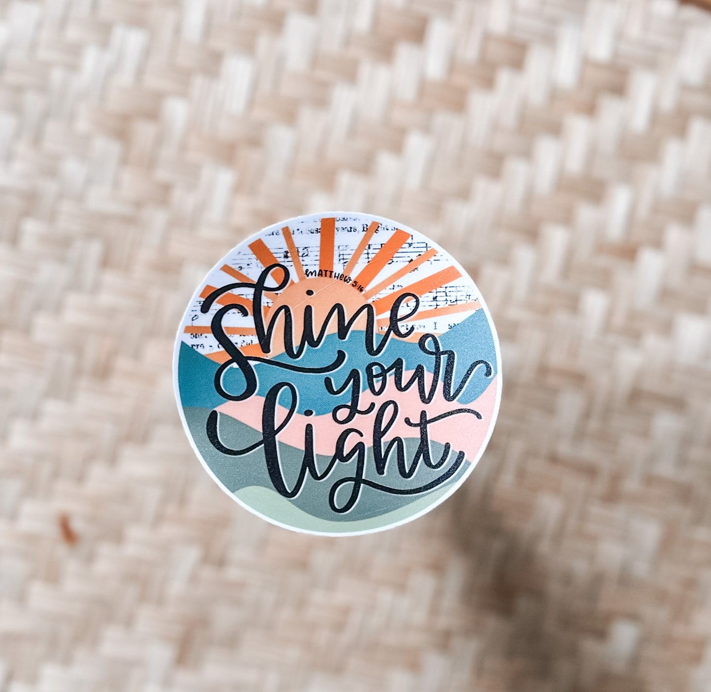 Shine you light waterproof sticker