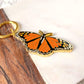 Monarch Butterfly Metal Keychain 2.5x1 in.