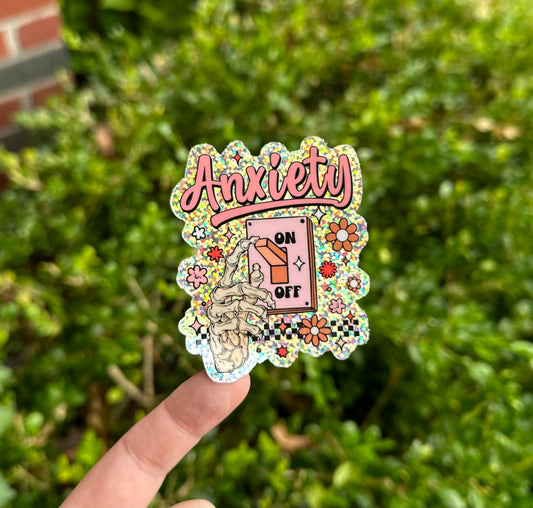 Anxiety On/off switch sticker