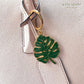 Monstera Leaf Metal Keychain 2x2 in.