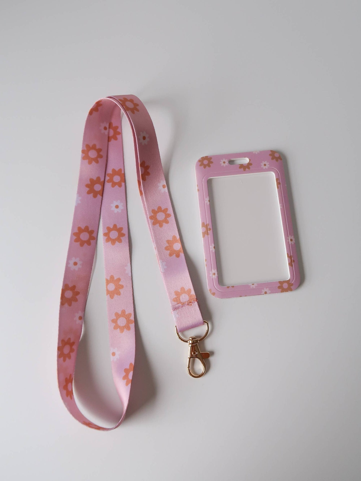 Sunset Bouquet Lanyard Badge Holder