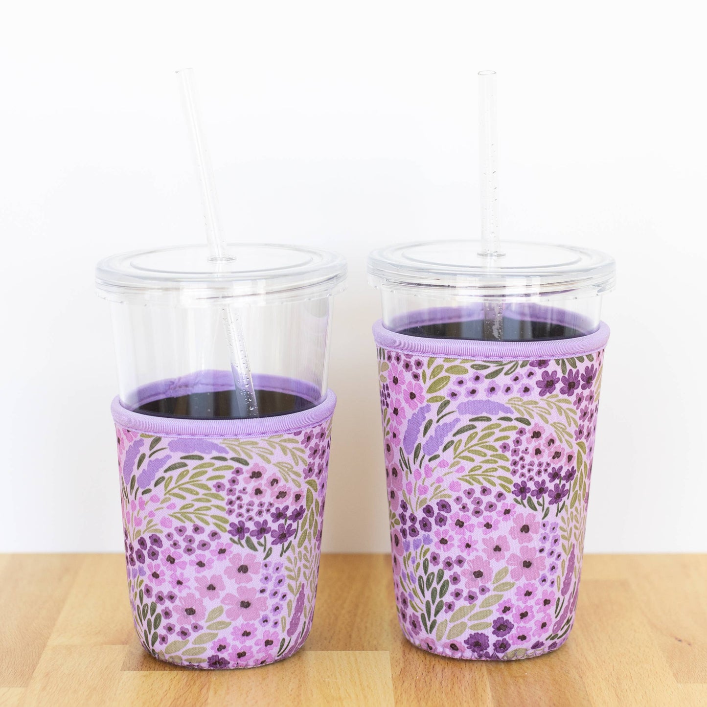 Lilac Floral Drink Sleeve