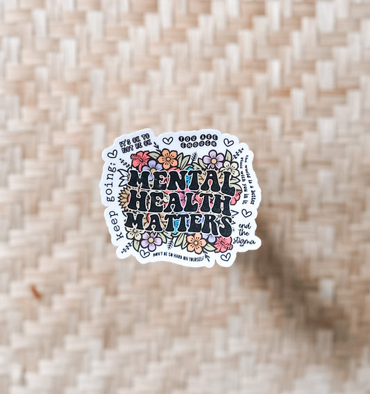 Mental Health Matters waterproof stickers