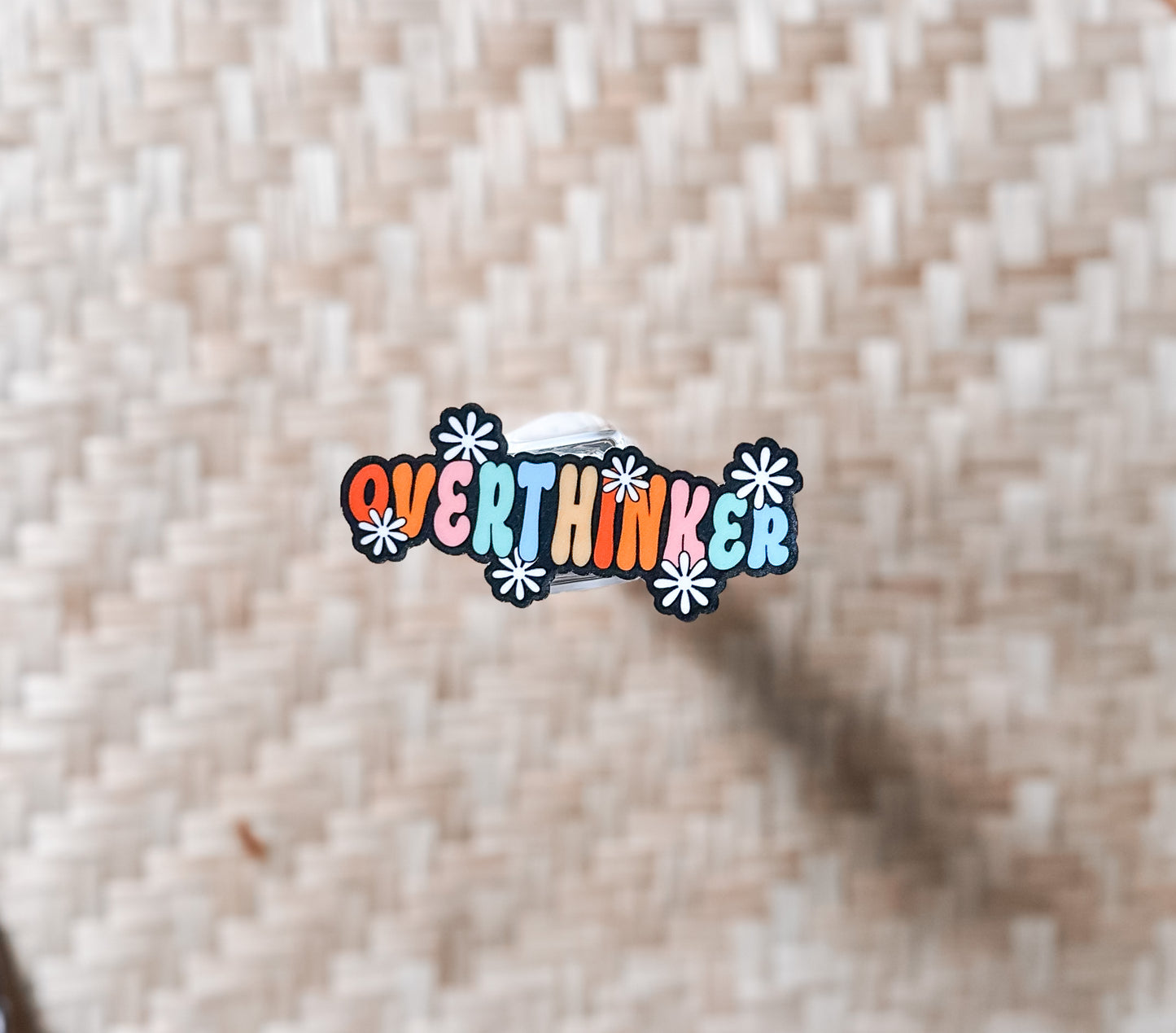 Overthinker waterproof stickers