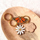 Monarch Butterfly Metal Keychain 2.5x1 in.