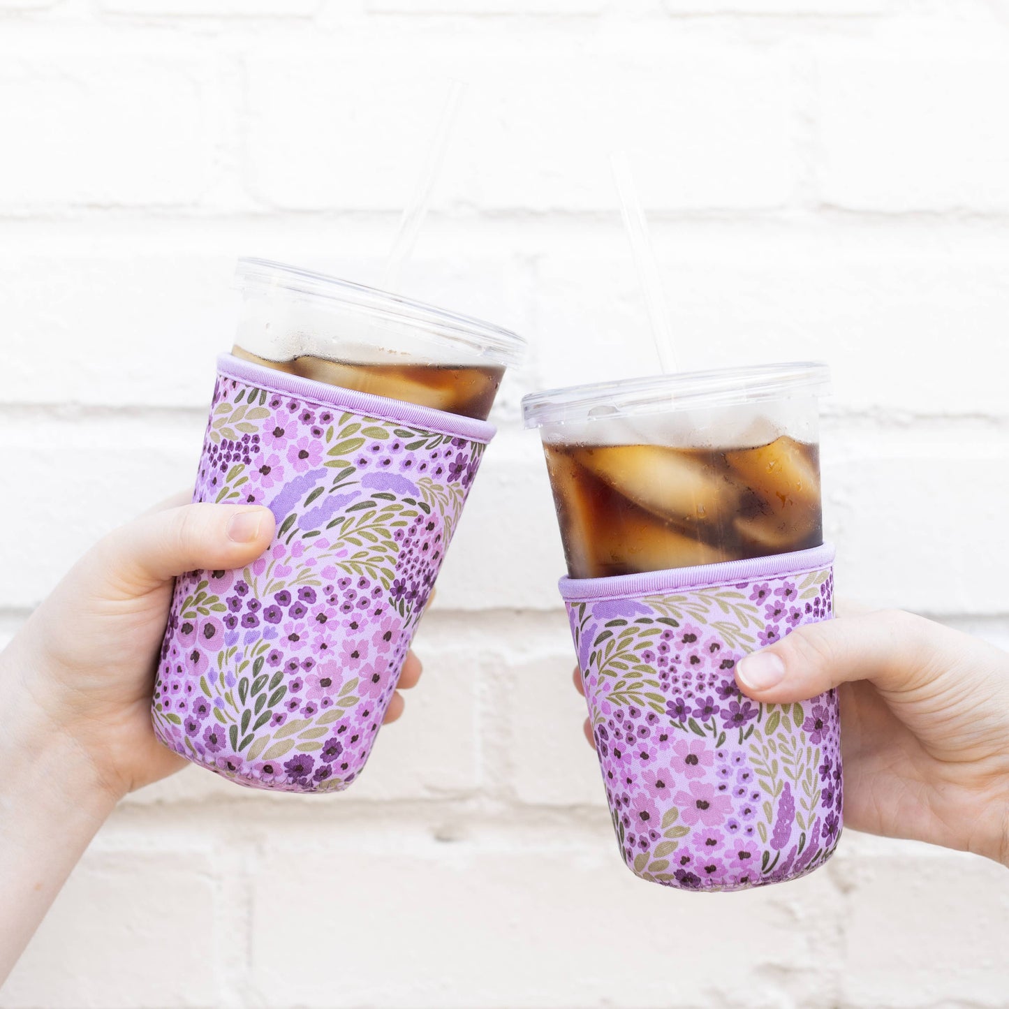 Lilac Floral Drink Sleeve