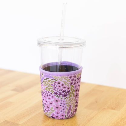 Lilac Floral Drink Sleeve